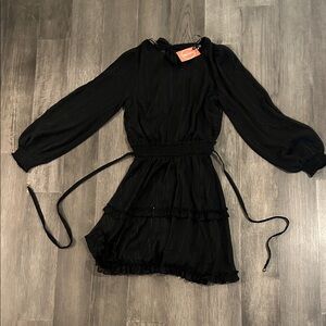 HYFVE Elegant Black Dress with Subtle Texture
